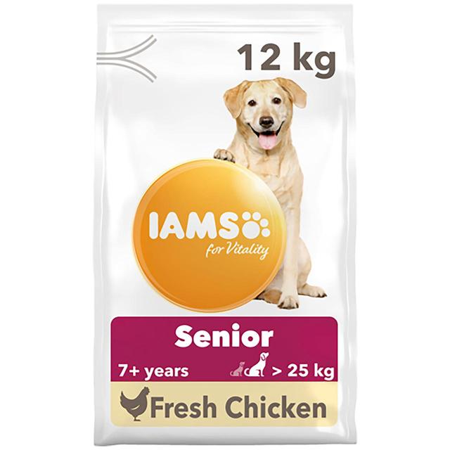 Iams for Vitality Senior Dog Food Large Breed With Fresh Chicken, 12kg
