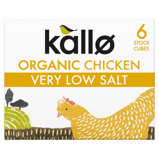 Kallo Organic Very Low Salt Chicken Stock Cubes, 6 x 8g