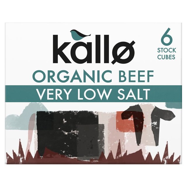 Kallo Organic Very Low Salt Beef Stock Cubes, 6 x 8g