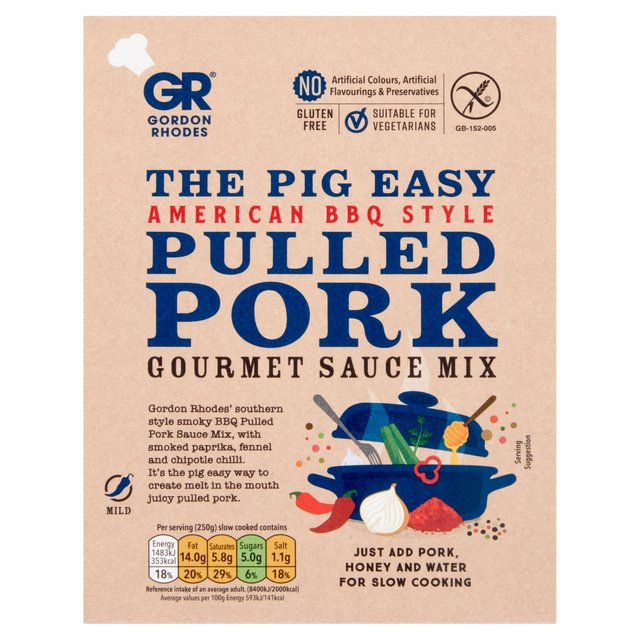 Gordon Rhodes Pig Easy American BBQ Style Pulled Pork, 75g