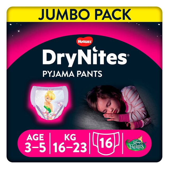 DryNites 3-5 Years Girls Pyjama Pants Jumbo Pack