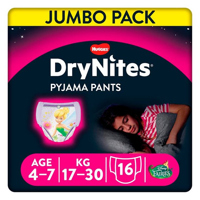 DryNites 4-7 Years Girls Pyjama Pants Jumbo Pack