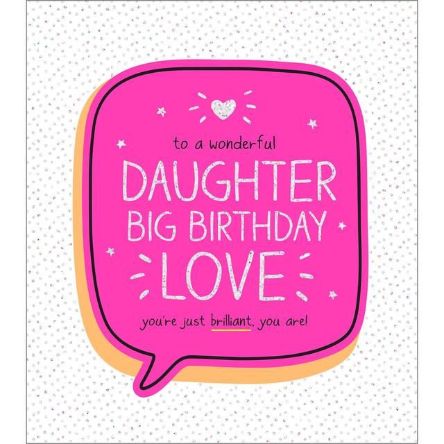 Happy Jackson Daughter Big Birthday Love Card, 16x176cm