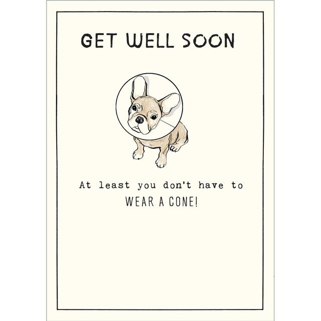 Get Well Soon Dog Cone Card, 130x176mm