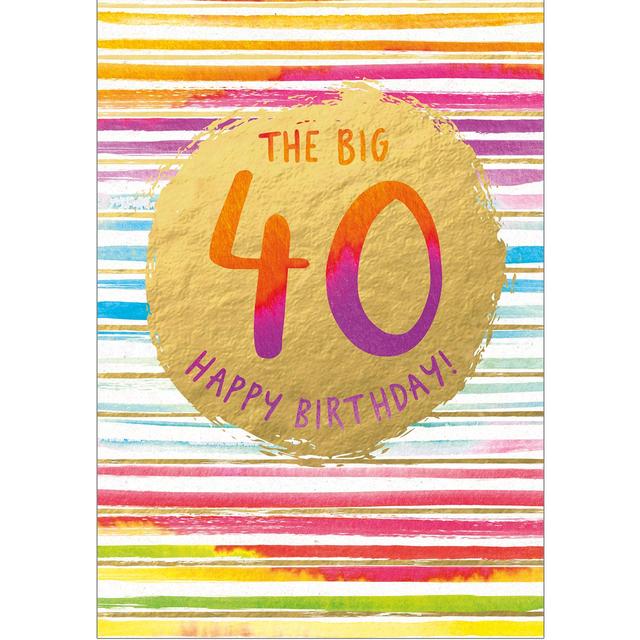 Abacus The Big 40 Happy 40th Birthday Card, 133x184cm