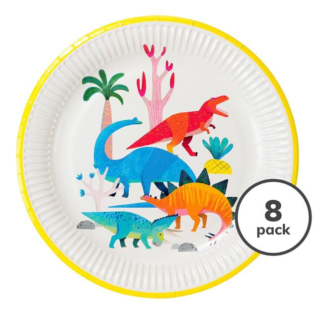 Talking Tables Dinosaur Plates, 8 per Pack