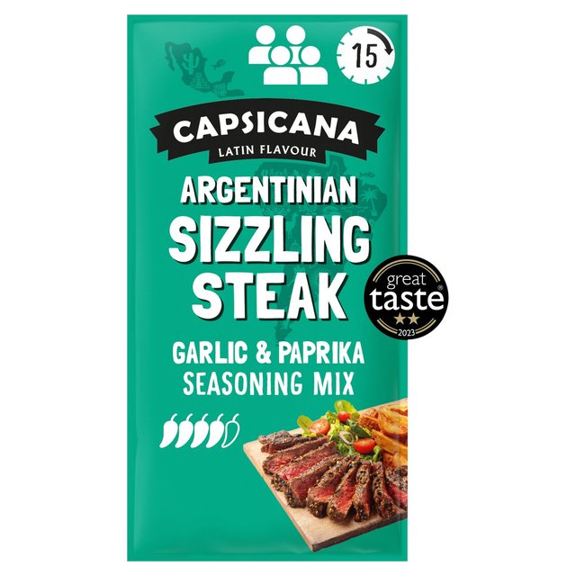 Capsicana Argentinian Garlic and Paprika Fajita Seasoning Mix Medium/Hot, 28g