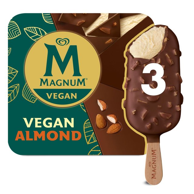 Magnum Vegan Almond Ice Cream Lollies, 3 x 90ml