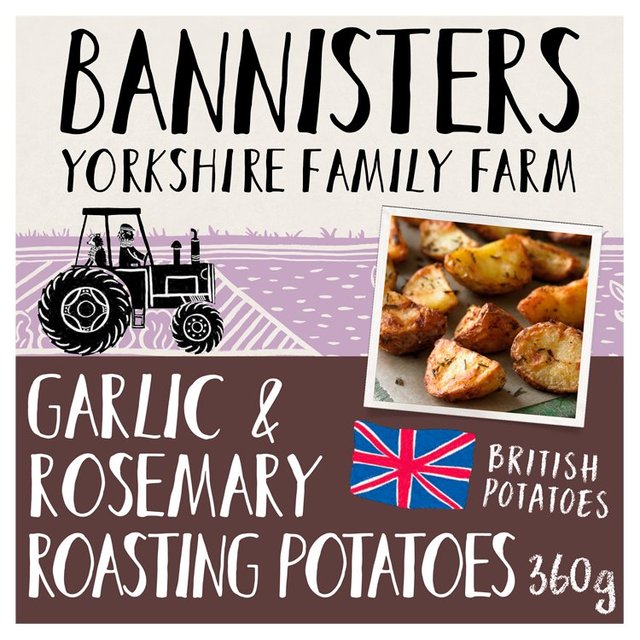 Bannisters Farm Garlic & Rosemary Roast Potatoes, 360g