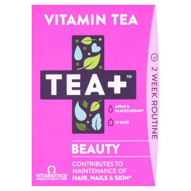 Tea Plus TEA+ Beauty Vitamin Tea, 14 Per Pack