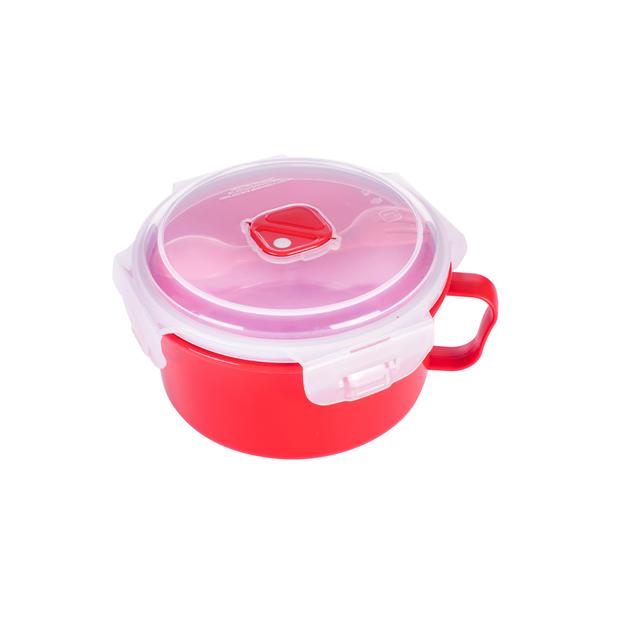 Good2Heat Red Plus Microwave Bowl With Spork, 900ml