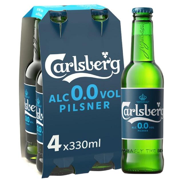 Carlsberg Alcohol Free Lager Beer, 4 x 330ml