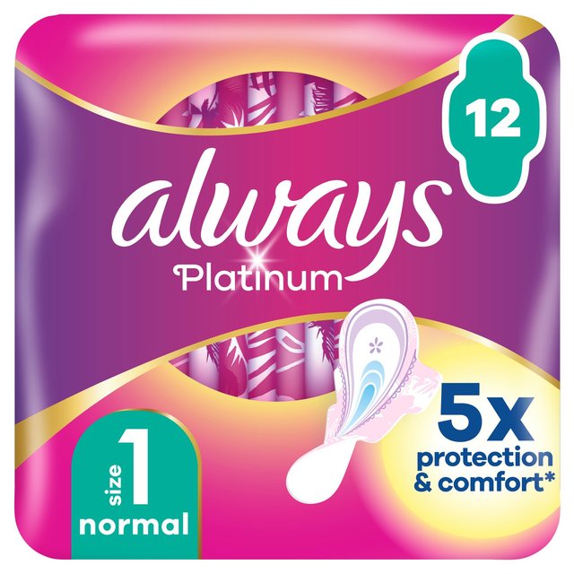 Always Platinum Normal Sanitary Towels Wings Size 1