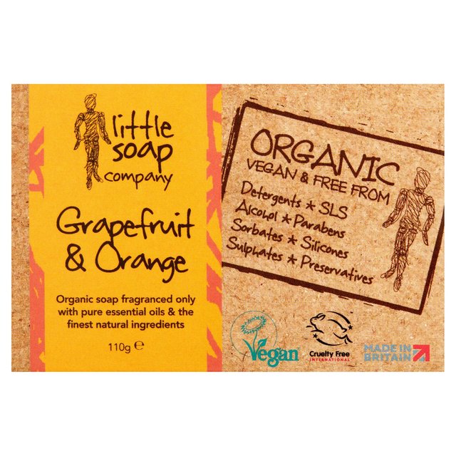 Little Soap Company Organic Bar Soap Grapefruit & Orange, 110g