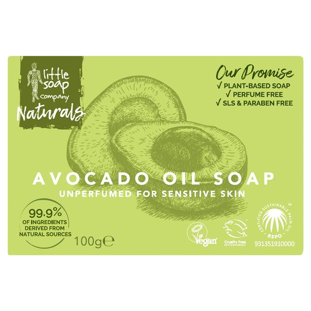 Little Soap Company Avocado Oil Bar Soap for Sensitive Skin, 100g