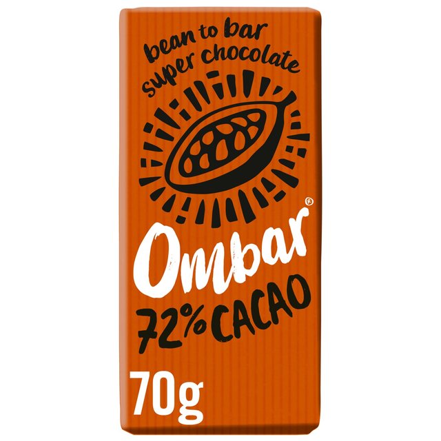 Ombar 72% Cacao Organic Vegan Fair Trade Dark Chocolate, 70g