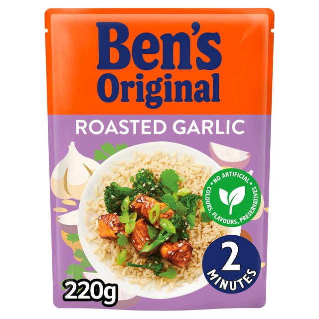 Bens Original Roasted Garlic Microwave Rice, 220g