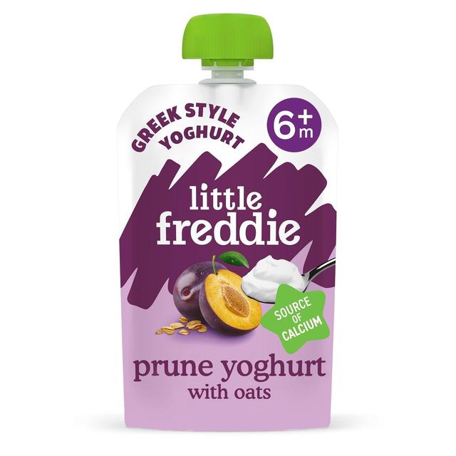 Little Freddie Prune Greek Style Yoghurt With Oats Organic Pouch, 6 Mths+, 100g