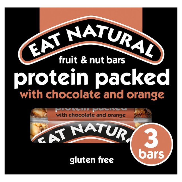 Eat Natural Protein Packed Chocolate & Orange Bars, 3 x 45g