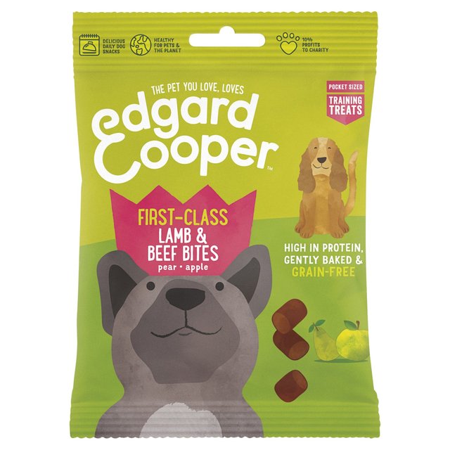 Edgard & Cooper Grain Free Bites With Lamb, Beef, Pear & Apple Dog Treat, 50g