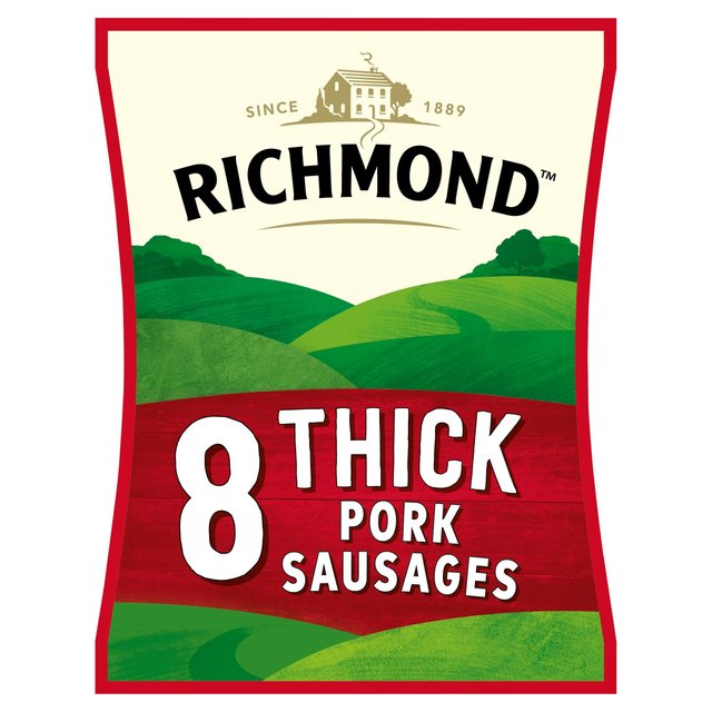 Richmond 8 Thick Pork Sausages, 410g