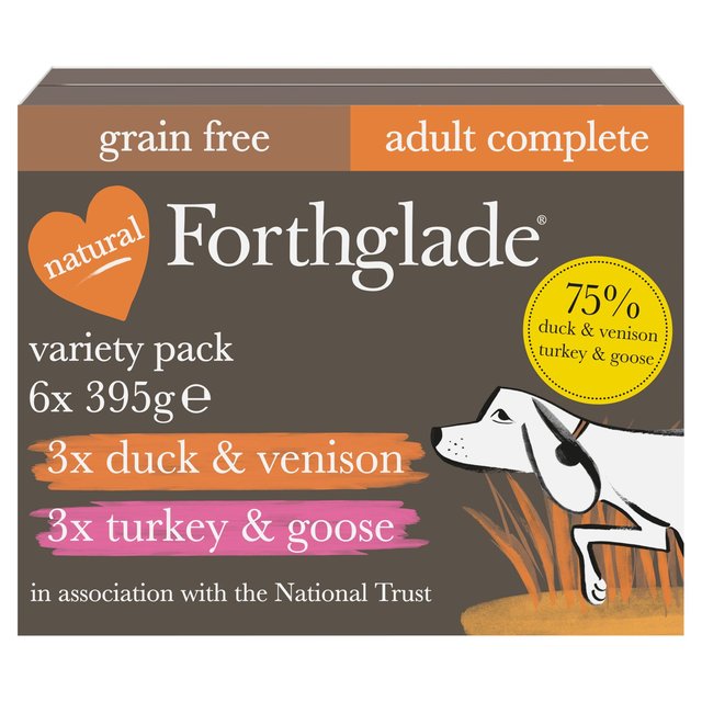 Forthglade Gourmet Turkey & Goose With Duck & Venison Wet Dog Food, 6 x 395g