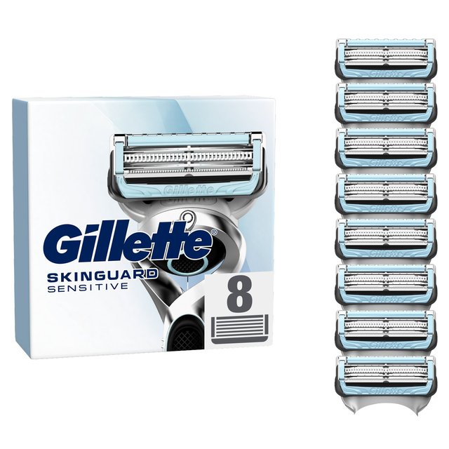Gillette SkinGuard Sensitive Razor Blades, 8 Per Pack