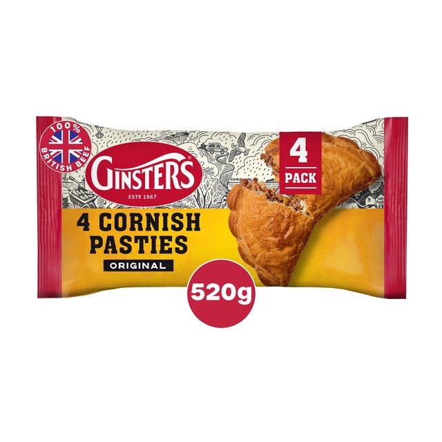 Ginsters Cornish Pasty, 4 Per Pack