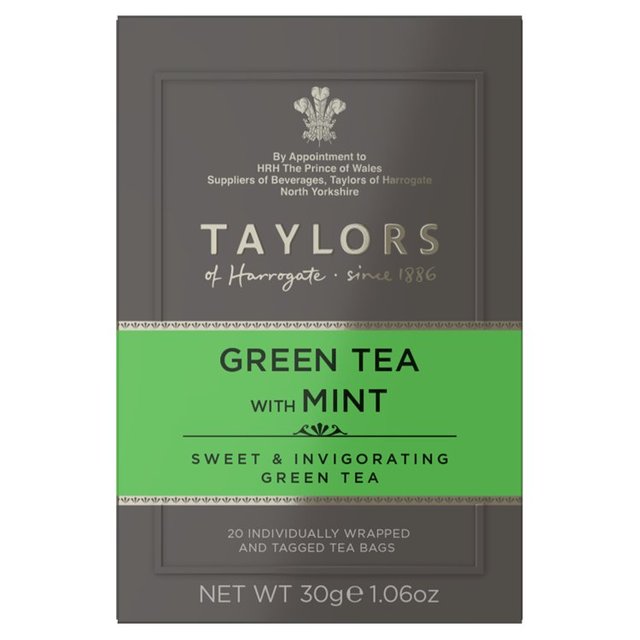 Taylors Of Harrogate Green Tea With Mint Teabags, 20 Per Pack