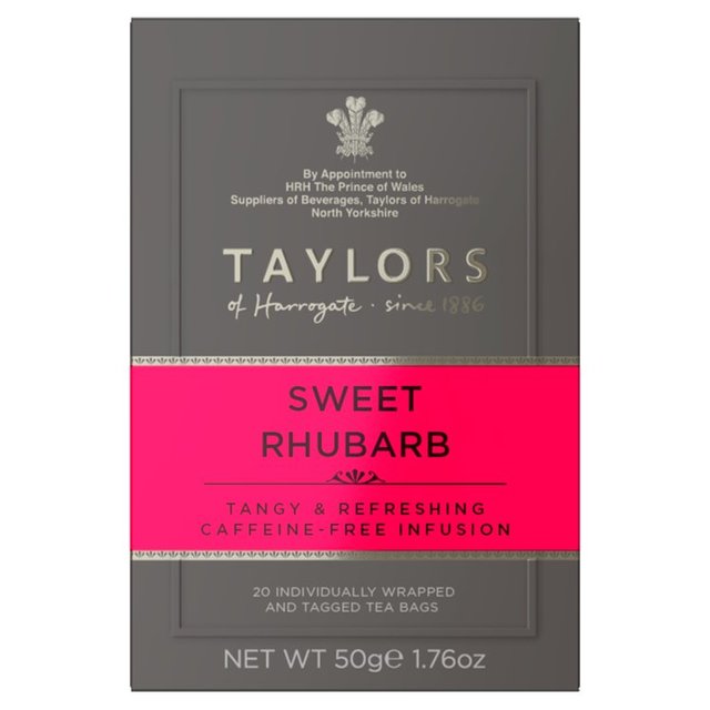 Taylors Of Harrogate Sweet Rhubarb Teabags, 20 Per Pack