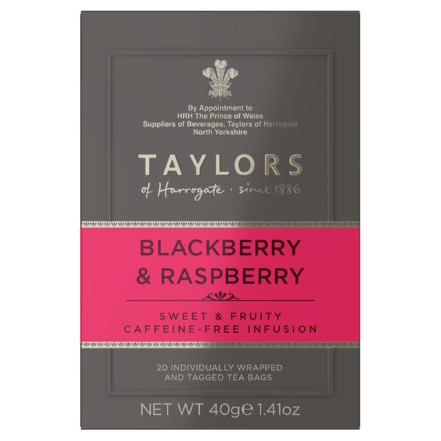 Taylors Of Harrogate Blackberry and Raspberry Teabags, 20 Per Pack