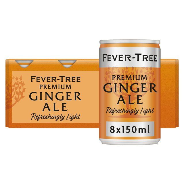 Fever-Tree Refreshingly Light Ginger Ale Cans, 8 x 150ml