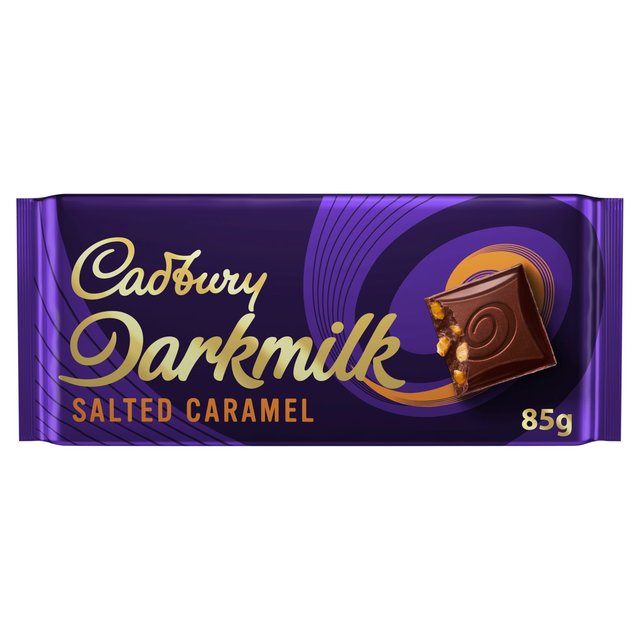 Cadbury Darkmilk Salted Caramel Chocolate Bar, 85g