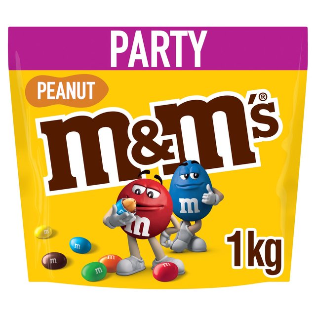 M & M’s Crunchy Peanut & Milk Chocolate Party Mix Bulk Snack Bag, 1kg