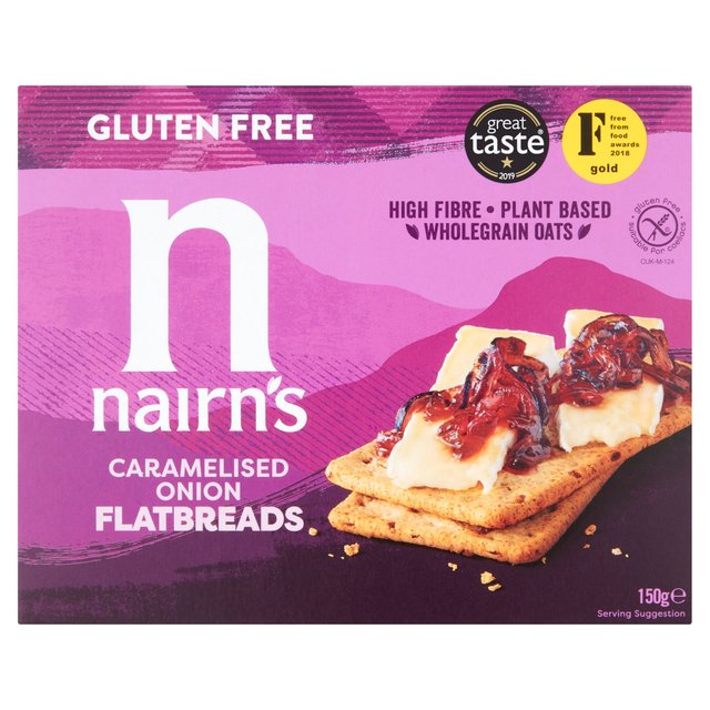 Nairn’s Gluten Free Caramelised Onion Flatbreads, 150g