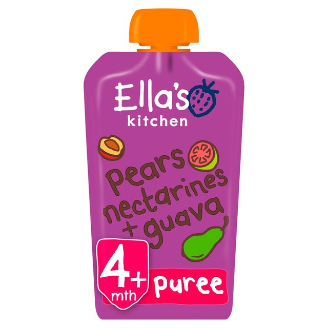 Ella’s Kitchen Pears, Nectarines and Guava Baby Food Pouch 4+ Months, 120g