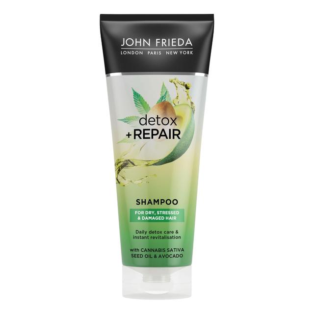 John Frieda Detox & Repair Shampoo for Dry, Stressed & Damaged Hair, 250ml