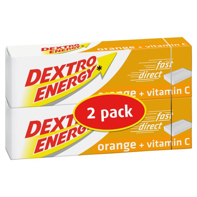 Dextro Orange + Vitamin C Energy Tablets, 2 x 14 per Pack