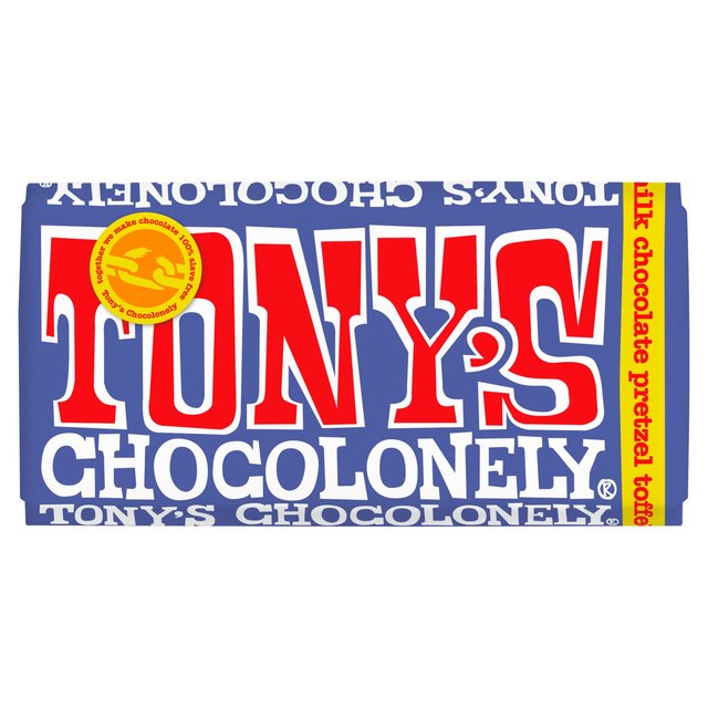 Tony’s Chocolonely Dark Milk Chocolate Pretzel Toffee 42%, 180g