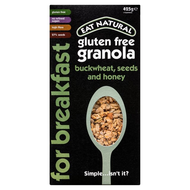 Eat Natural Gluten Free Granola Buckwheat Seeds & Honey, 425g
