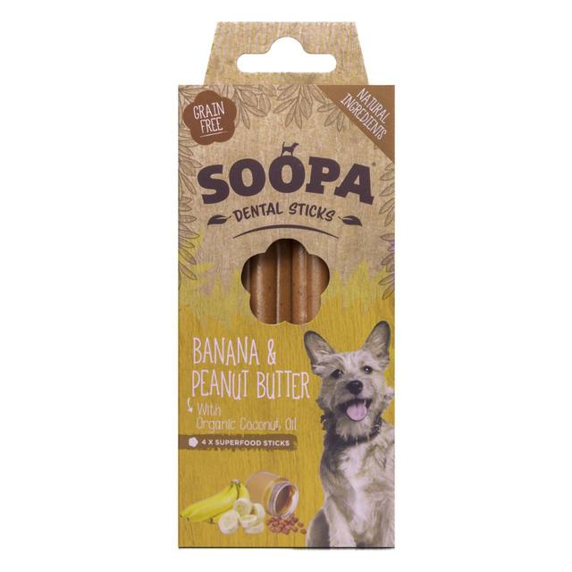 Soopa Banana & Peanut Butter Dental Stick Dog Treat, 100g
