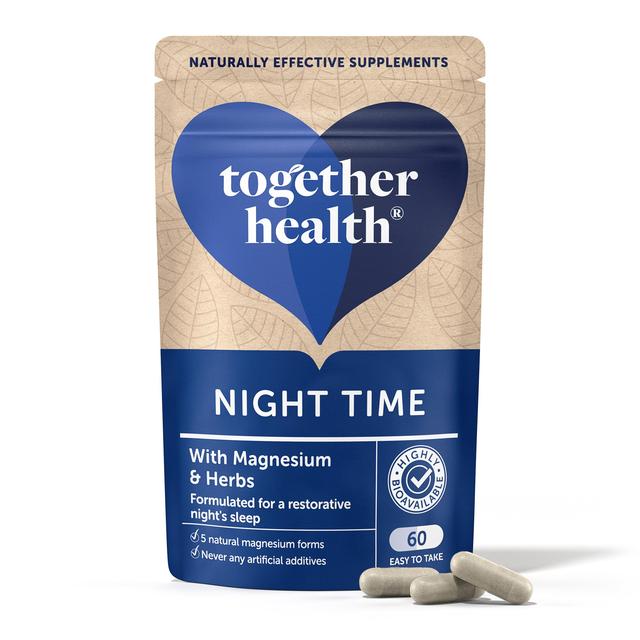 Together Night Time Marine Magnesium Complex Vegetable Capsules, 60 Per Pack