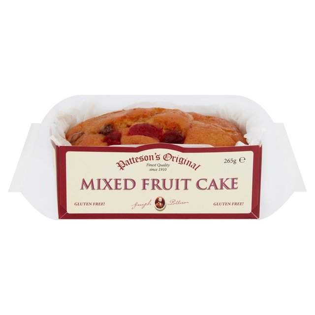 Patteson’s Gluten Free Mixed Fruit Loaf Cake, 285g