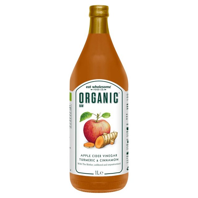 Eat Wholesome Organic Turmeric & Cinnamon Raw Apple Cider Vinegar, 1L
