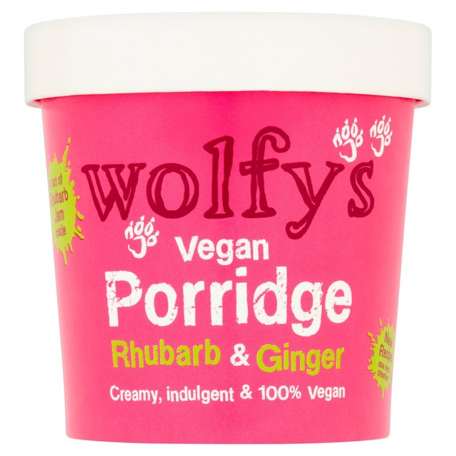 Wolfy’s Vegan Rhubarb & Ginger Porridge, 84g