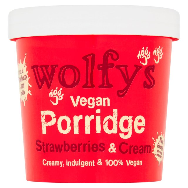Wolfy’s Vegan Strawberries & Cream Porridge, 84g
