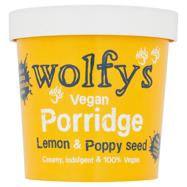 Wolfy’s Vegan Lemon & Poppy Seed Porridge, 88g
