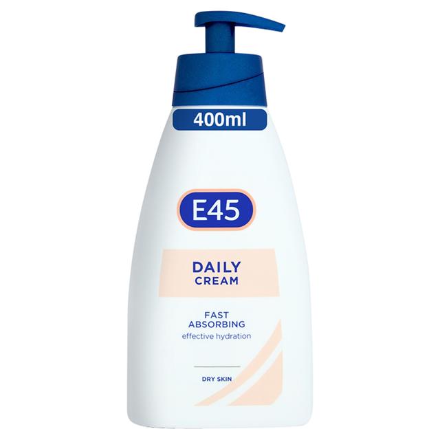 E45 Daily Moisturiser Cream for dry Skin Pump, 400ml