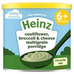 Heinz 6+mth First Steps Multigrain, Cauliflower, Broccoli & Cheese Porridge