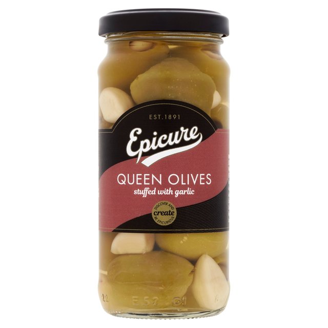 Epicure Queen Olives Stuffed With Garlic, 235g